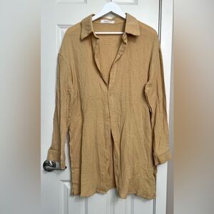 Lounge 2-Piece Linen Shirt and Short Set NWOT